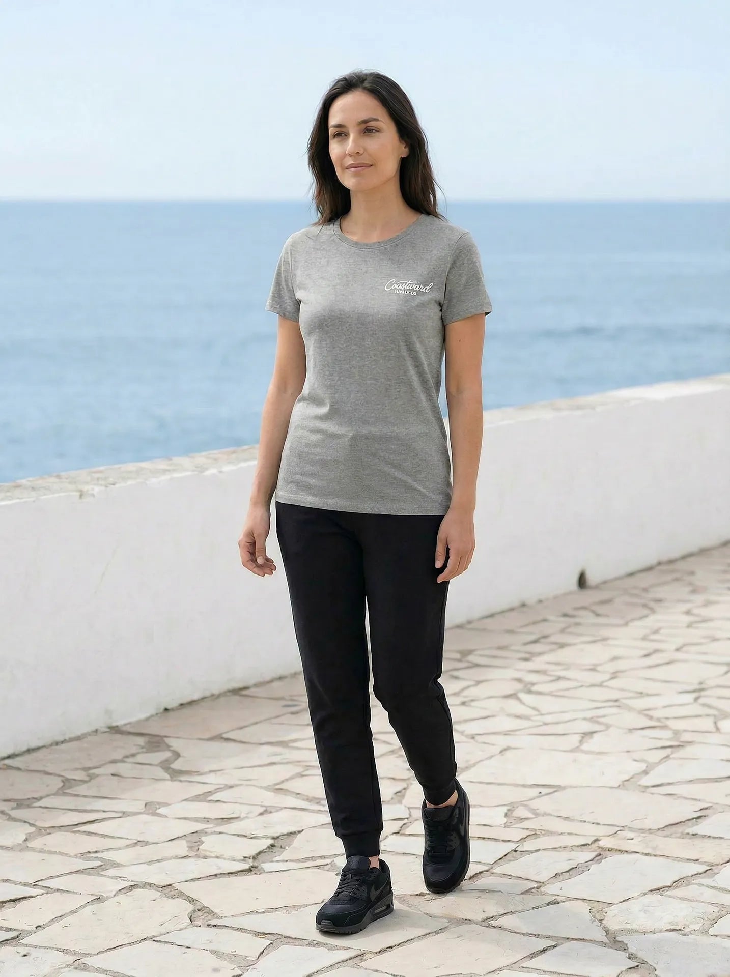 Women's premium coastal t-shirt designed for everyday comfort and timeless style