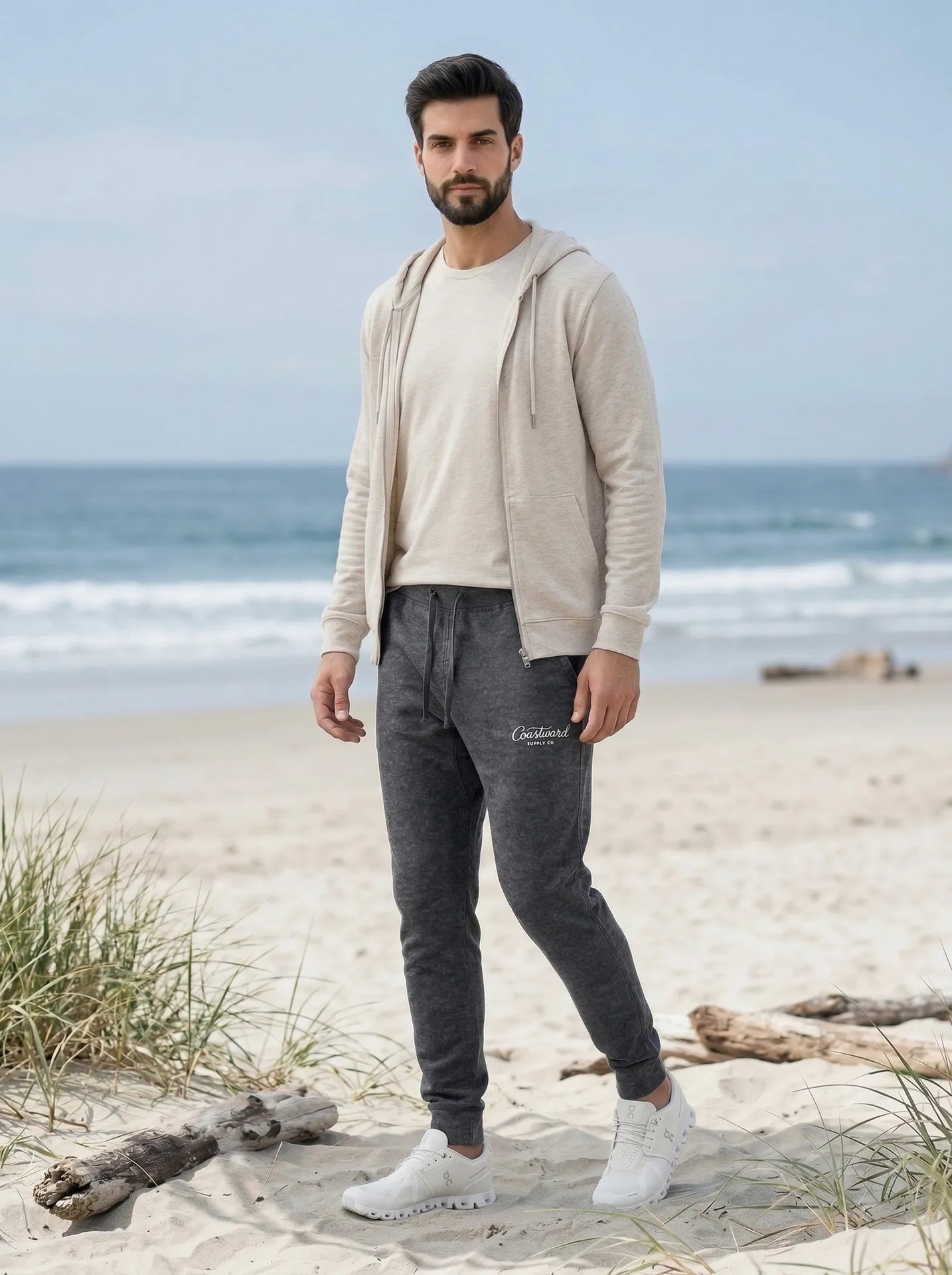 Premium coastal joggers designed for everyday comfort, travel, and active lifestyles