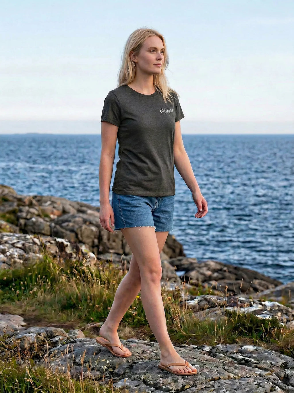 Women's premium coastal t-shirt designed for everyday comfort and timeless style