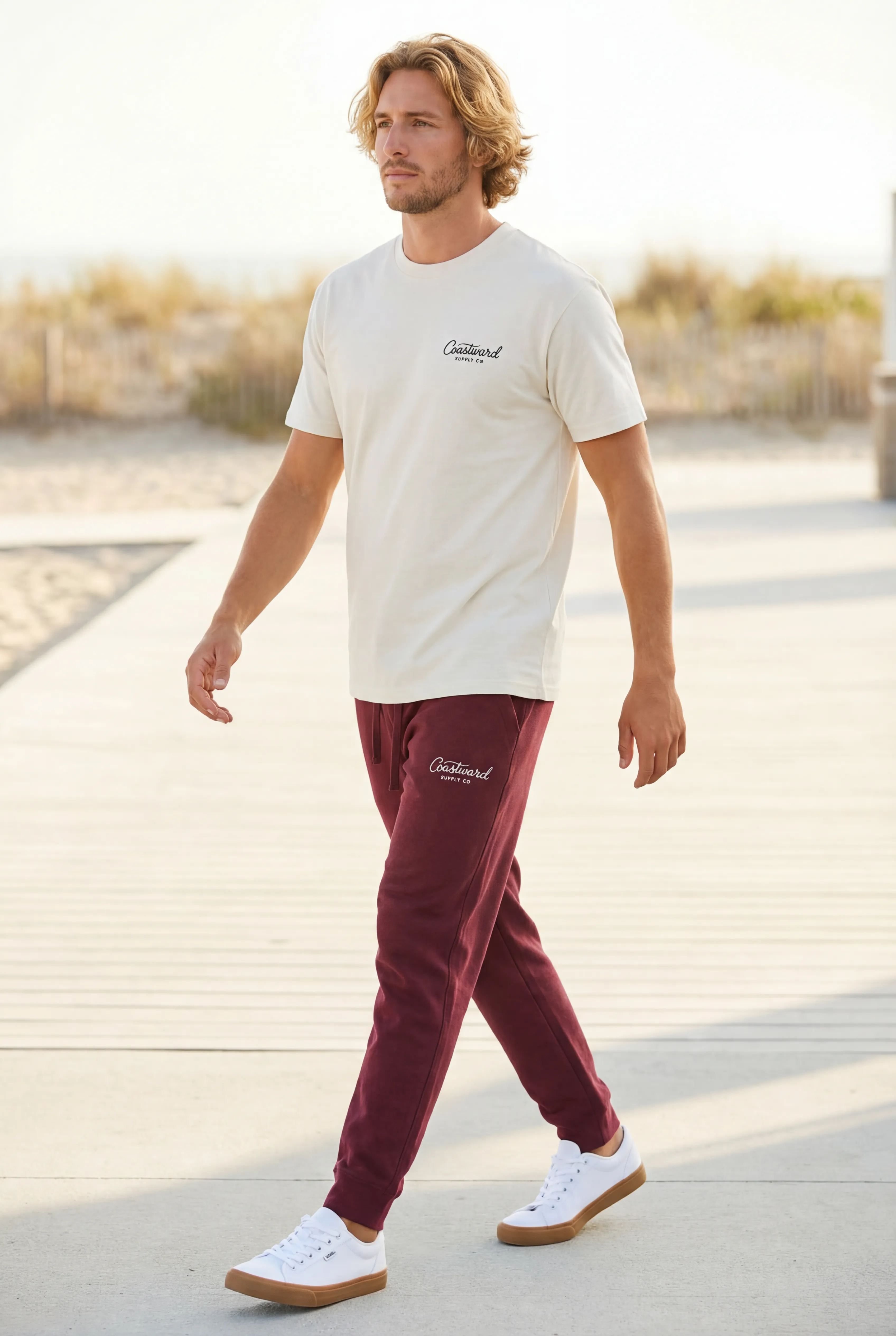 Premium coastal joggers designed for everyday comfort, travel, and active lifestyles