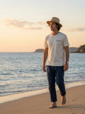 Organic cotton coastal t-shirt designed for everyday comfort and timeless style