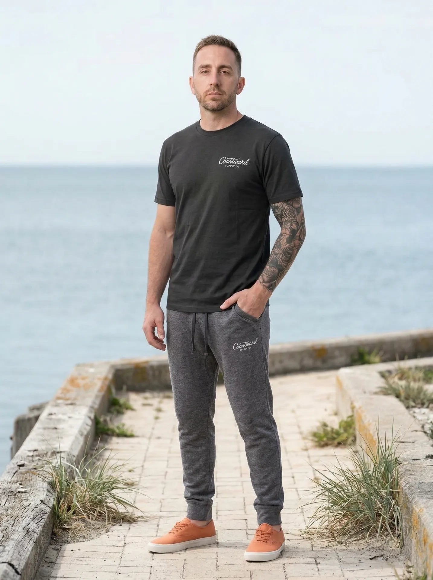 Organic cotton coastal t-shirt designed for everyday comfort and timeless style